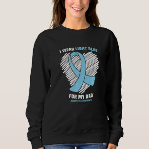 Sweatshirt Je Porte Du Bleu Léger Pour La Maladie De Mon Père