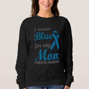 Sweatshirt Je Porte Du Bleu Pour Ma Mère Le Ruban Sensibilisa