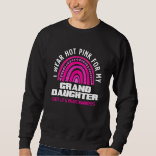 Sweatshirt Je Porte Du Rose Chaud Pour Ma Petite-Fille Lip Cl