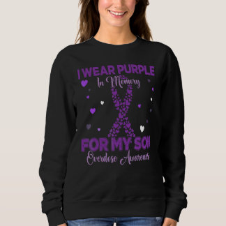Sweatshirt Je Porte Du Violet En Mémoire De Mon Fils Pour La