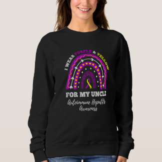 Sweatshirt Je porte du violet et du jaune pour mon oncle auto