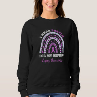 Sweatshirt Je porte du violet pour la sensibilisation au lupu