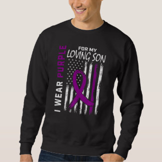 Sweatshirt Je Porte Du Violet Pour Mon Fils Sensibilisation À