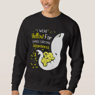 Sweatshirt Je Porte Jaune Pour Les Ailes Sarcome Sensibilisat