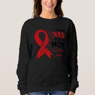 Sweatshirt Je Porte Le Rouge Pour Ma Mère Carte De Sensibilis
