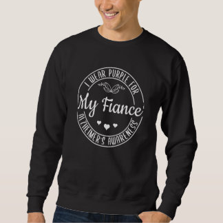 Sweatshirt Je porte le violet pour ma fiancée Sensibilisation