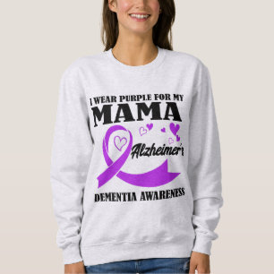 Sweatshirt Je porte le violet pour ma mère Alzheimer et démen