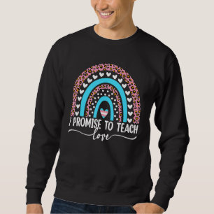 Sweatshirt Je Promets D'Enseigner L'Amour Lgbt Fierté Ally Bo