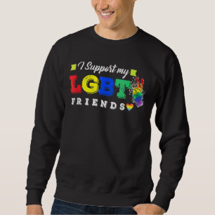 Sweatshirt Je Soutiens Mes Amis Lgbt Gay Lesbienne Transgenre