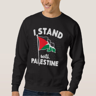 Sweatshirt Je Suis Avec Le Drapeau Palestine Arabe Liberté No