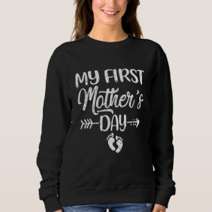 Sweatshirt Je suis dégoûtée Ma première mère Fête Graphique F