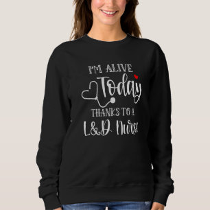 Sweatshirt Je suis en vie aujourd'hui grâce à une application