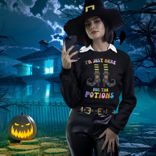Sweatshirt Je suis juste ici pour l'Halloween Potions mignonn