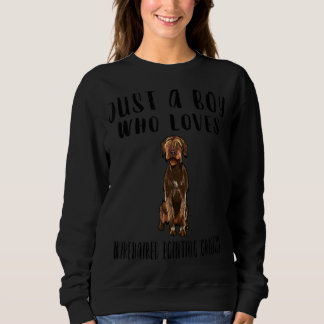 Sweatshirt Je Suis Juste Un Garçon Qui Aime Pointing À poils 