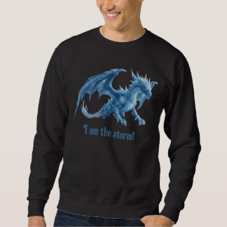 Sweatshirt Je Suis La Tempête Formidable Dragon De Glace Bleu