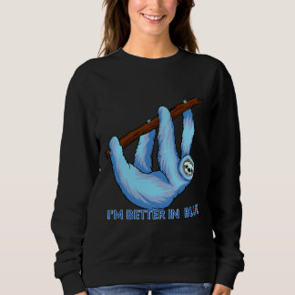 Sweatshirt Je Suis Mieux Dans Blue Blue Blue Sloth