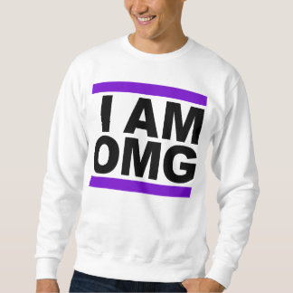 Sweatshirt je suis noir et pourpre d'omg
