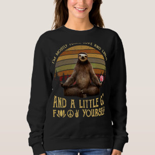 Sweatshirt Je suis principalement Peace Love et léger Yoga Sl