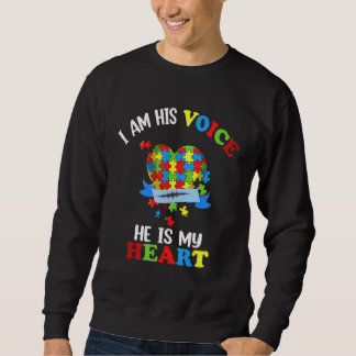 Sweatshirt Je Suis Sa Voix Il Est Mon Coeur
