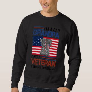 Sweatshirt Je suis un papa papi et un vétéran rien ne me fait
