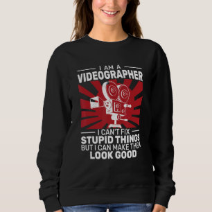 Sweatshirt Je suis un vidéaste pour les caméras vidéo analogi