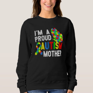 Sweatshirt Je suis une fière autisme mère d'un guerrier