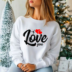 Sweatshirt Je t'aime t'aime design de t-shirt tex