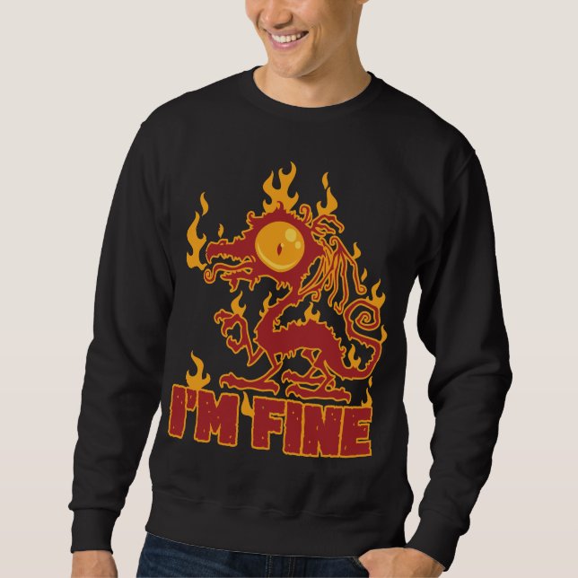 Sweatshirt Je vais bien brûler le dragon (Devant)