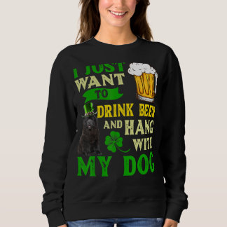 Sweatshirt Je Veux Juste Boire De La Bière Et Accrocher Avec 
