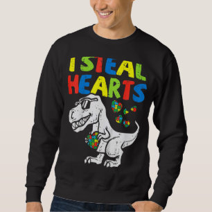 Sweatshirt Je Voler Coeurs Puzzle Sensibilisation sur l'autis