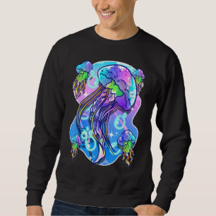 Sweatshirt Jellyfish Retro Marine Life Jellyfish