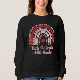 Sweatshirt J'Enseigne Le Coeur Le Plus Doux Rainbow Enseignan