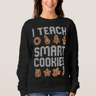 Sweatshirt J'Enseigne les biscuits intelligents Noël Enseigna