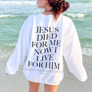 Sweatshirt Jésus est mort pour moi Vêtements esthétiques ch