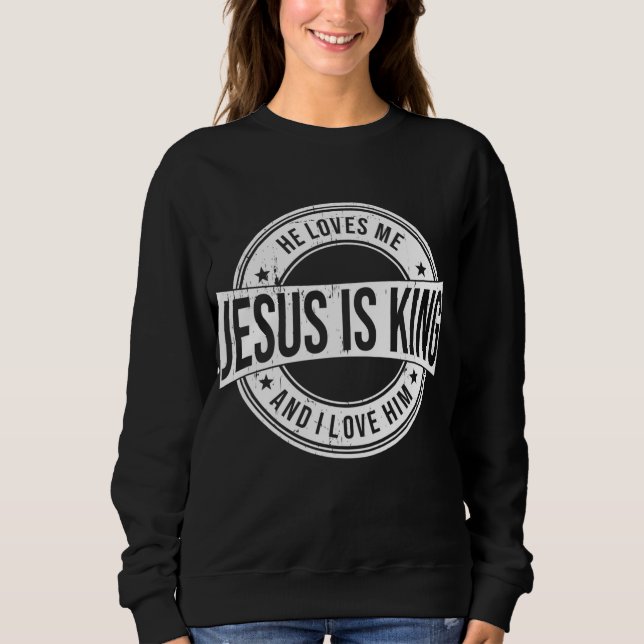 Sweatshirt Jésus est roi (Devant)