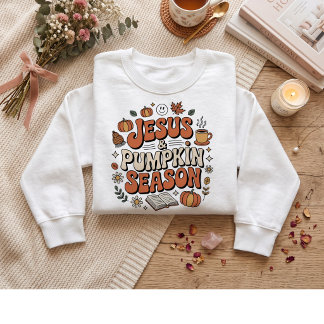 Sweatshirt Jésus et la saison des citrouilles. Action de grâc