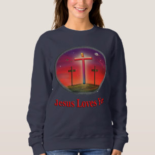 Sweatshirt Jésus vous aime femmes vêtements chrétiens