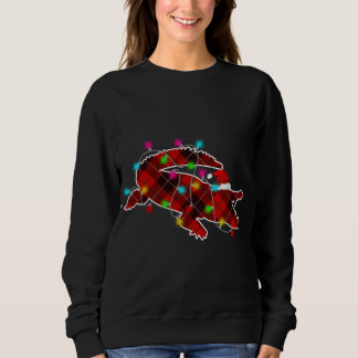 Sweatshirt Jeu de Noël Rouge Plaqué Alligator de Noël A