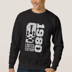 Sweatshirt Jeu d'échecs 1980 Pièces d'échecs d'anniversaire