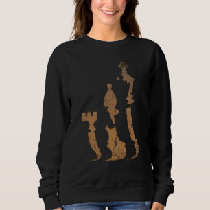 Sweatshirt Jeu du grand maître d'échecs Pièces d'échecs mat d