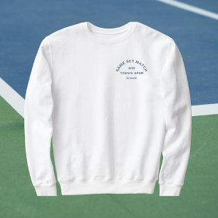 Sweatshirt Jeu Set Match Blue Crest Tennis Féminin Blanc