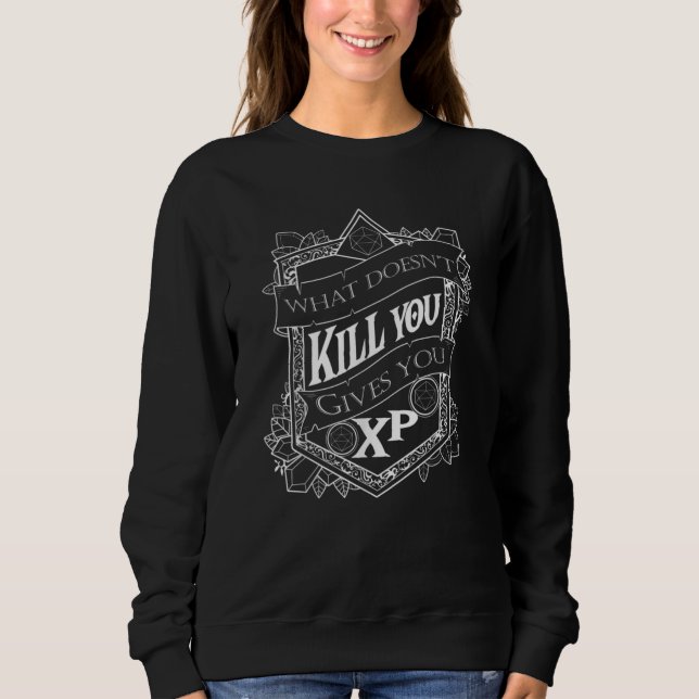 Sweatshirt Jeu Tabletop vous donne XP Dice (Devant)