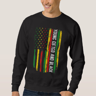 Sweatshirt Jeune et Noir American Pride Noir Histoire Mo