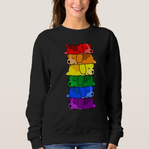 Sweatshirt Joli Beagle Arc-en-ciel Gay pride Lgbt Puppy