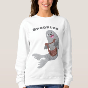 Sweatshirt Joli dessin animé sur le phoque du Groenland