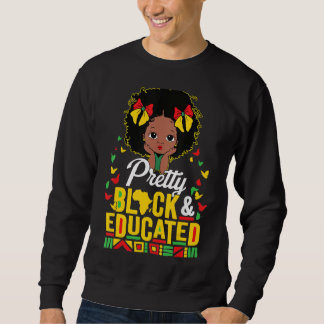 Sweatshirt Joli Noir et instruit Je suis l'Africain fort