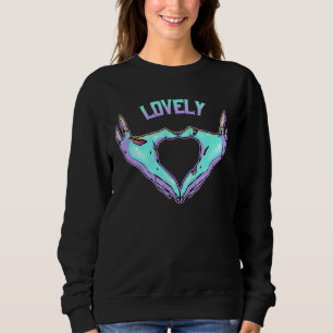 Sweatshirt Joli Pastel Goth Zombie Main Emo Punk Méta Mort