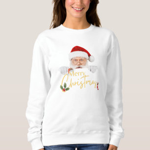 Sweatshirt Joli Père Noël Joyeux Noël Blanche Dame