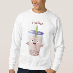 Sweatshirt Joli personnage de dessin animé boba thé bulle