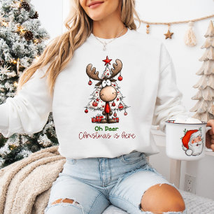 Sweatshirt Joli Renne Drôle “Oh Cerf, Noël Est Là”